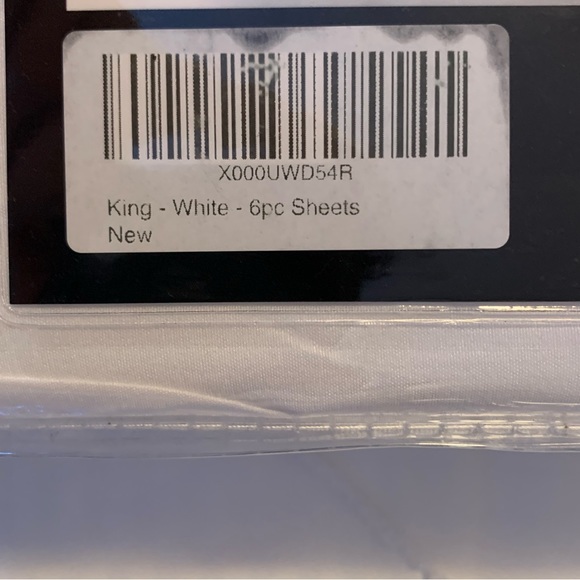 New - White 6 Piece King Size Microfiber Luxury Bed Sheet Set - Picture 4 of 8